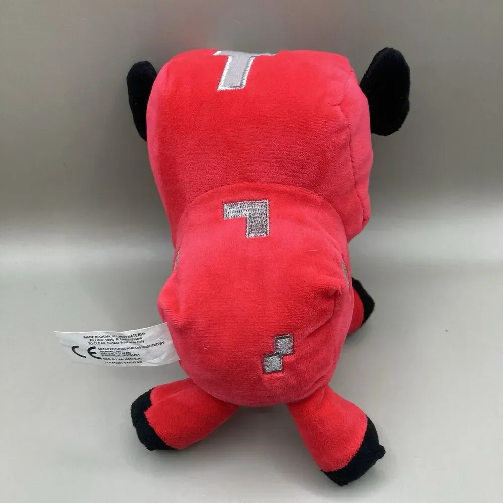 Minecraft Baby Mooshroom Plush Red Cow Bull Mojang 2013 Stuffed Animal Gift